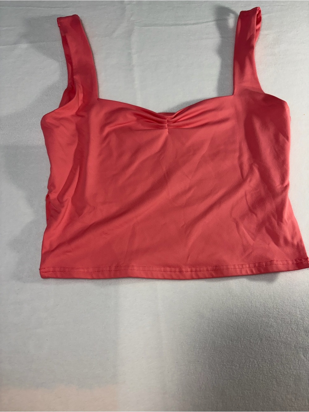 Reoria‎ Coral Square-Neck Crop Top